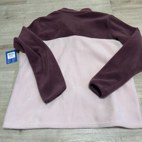 Columbia Fleece Pullover Jacket Womens 2XL Pink Maroon Benton‎ Springs 1/2 Snap - Picture 11 of 11